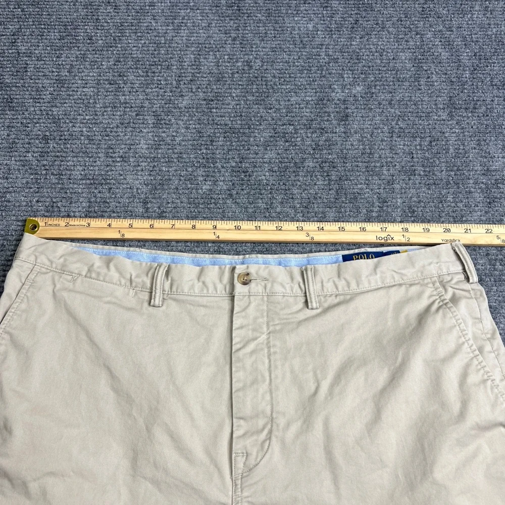 Polo Ralph Lauren Mens Classic Fit 6 Tan Khaki Stretch Chino Shorts Size 40